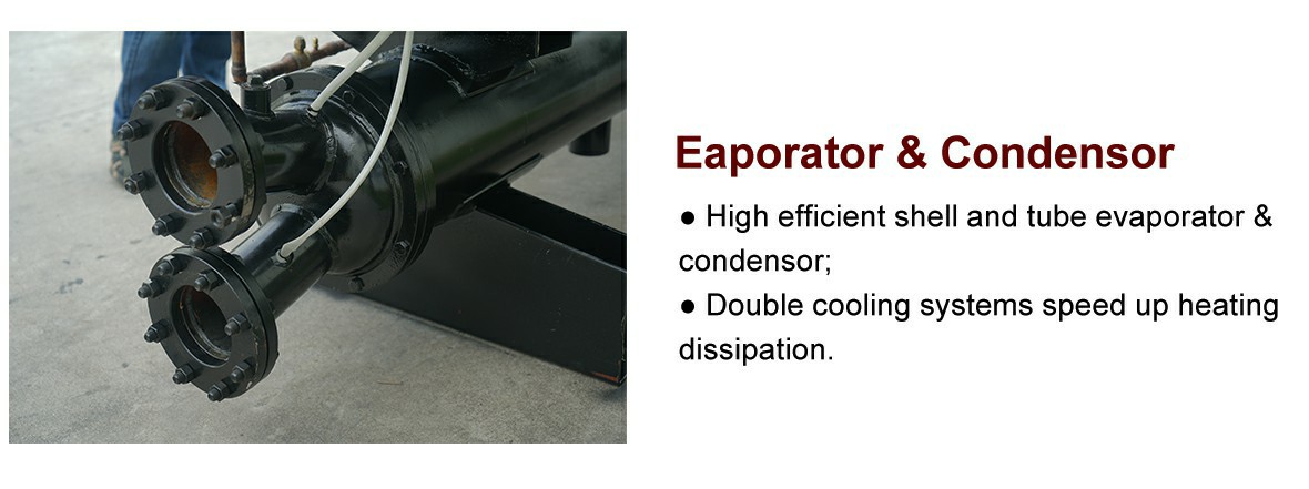 condensador de evaporador de chiller industrial